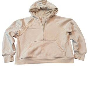 Danskin Light Tan Half-Zip Hoodie Large